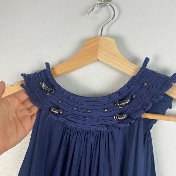 Ramy Brook Halter Style Mini Dress With Metallic Details - Picture 4 of 7